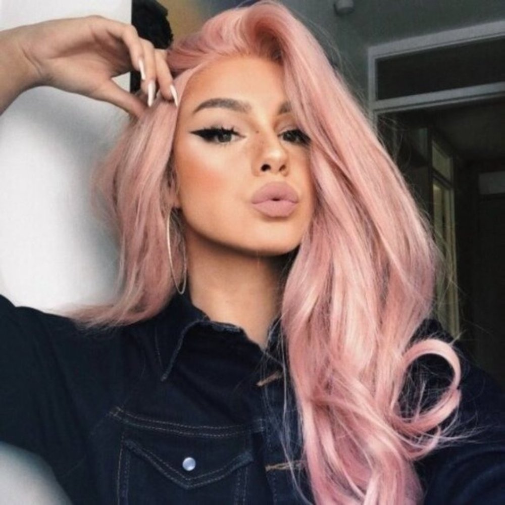 Pastel Pink Lace Wigs